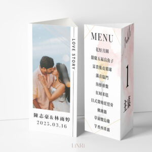 婚禮桌牌-B1 三角形立牌桌卡-B款